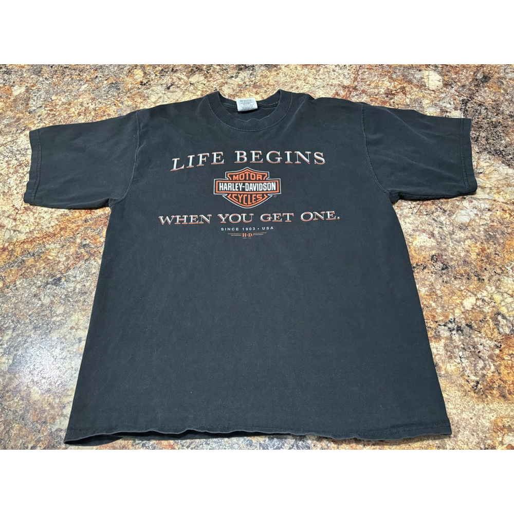 Harley-Davidson Pig Trail Rogers Arkansas T-Shirt Mens Black Graphic Biker Tee